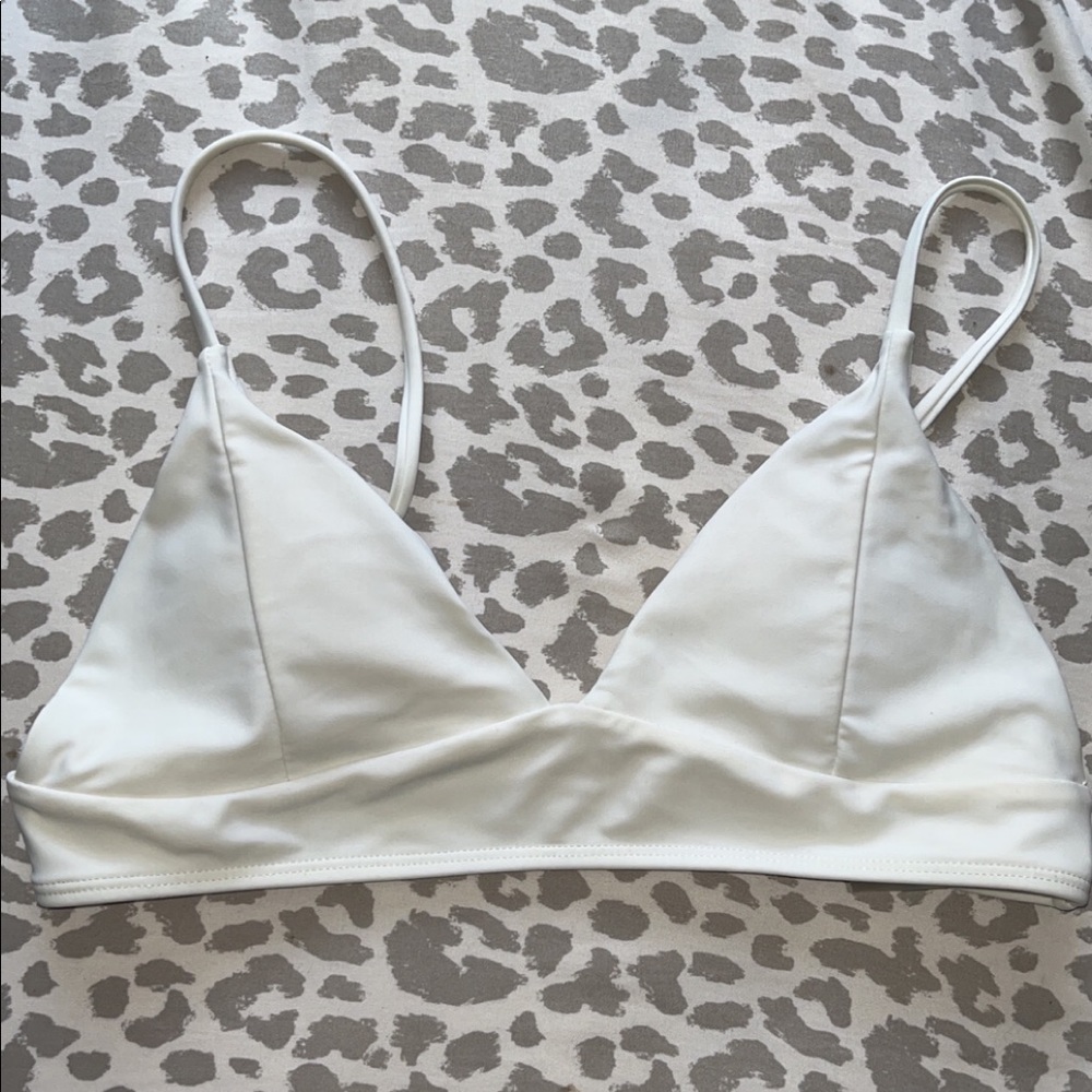 White SHEIN swim top